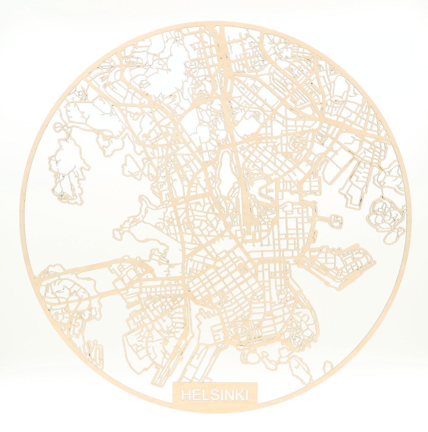 Wooden City Map, Helsinki